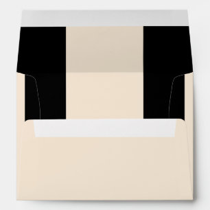 Black & Cream Chic Wedding Invitation Envelopes