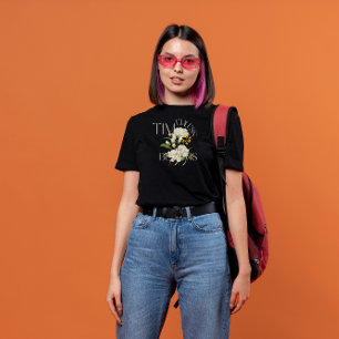 Black & Cream Floral Timeless Blooms T-Shirt