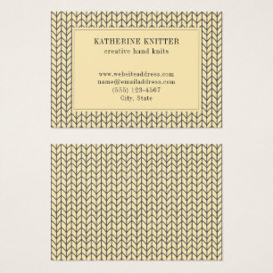 BLACK CREAM KNIT 3.5x2.5 Business Card 