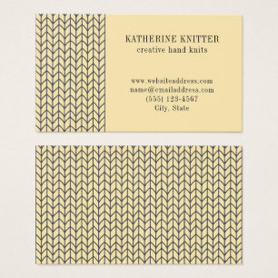 BLACK CREAM KNIT 3.5x2 Business Card II