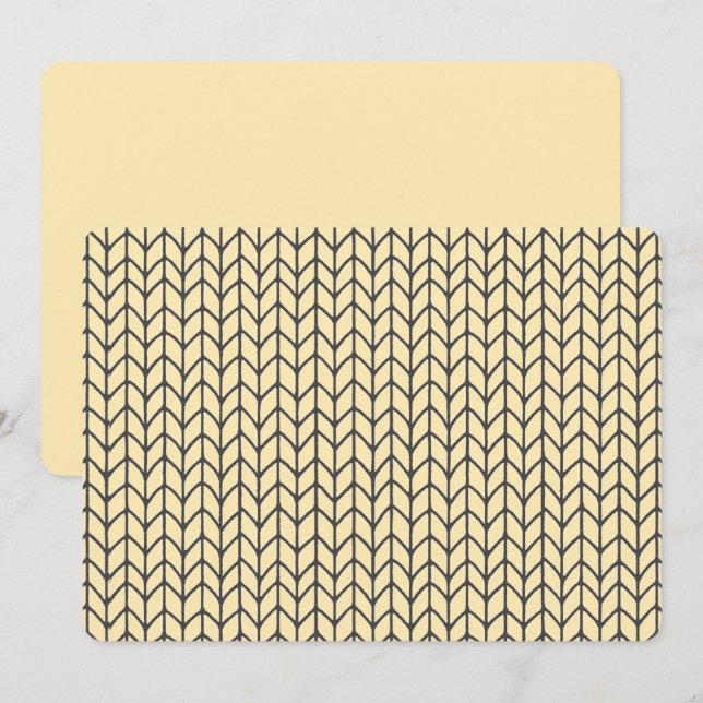 BLACK CREAM KNIT 5x7 Flat Card II / Horizontal (Front/Back)