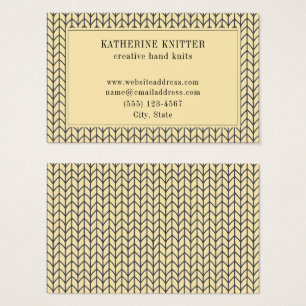 BLACK CREAM KNIT Oceana Business Card