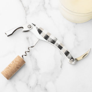 Black Cream Squares Corkscrew