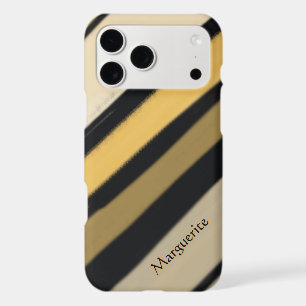 Black & Cream Stripes Custom Name