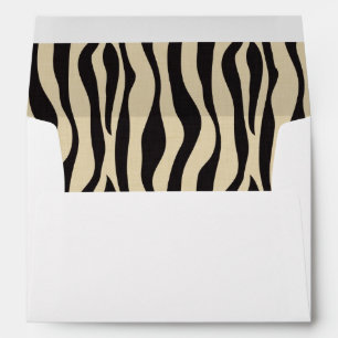 Black Cream Zebra Print Birthday Envelope