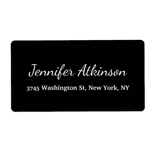 Black Creative Handwriting Plain Simple (Front)