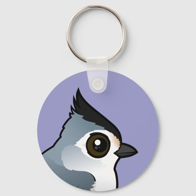 Black-crested Titmouse Key Ring (Front)