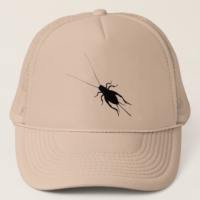 Black Cricket Trucker Hat (Front)