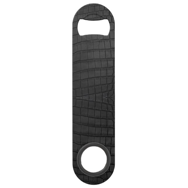 Black Crocodile Leather Print (Front)