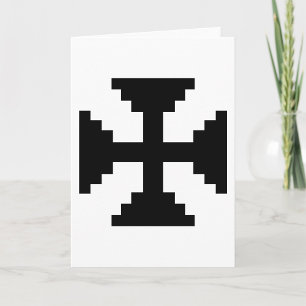 Black Cross Greeting Card
