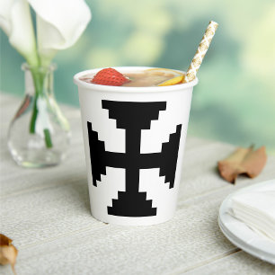 Black Cross Paper Cups