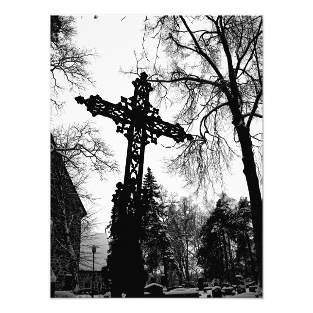 Black Cross Photo Print (Front)
