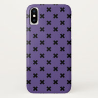 Black cross stitches on ultra violet