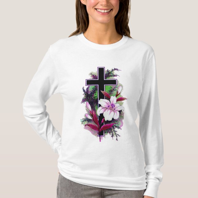 Black Cross Tee Shirt 6 (Front)