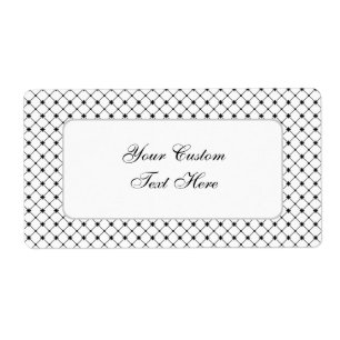 Black Crosses Pattern Custom Labels