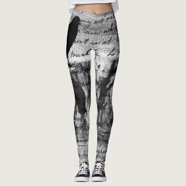 Black Crow Art Leggings (Front)