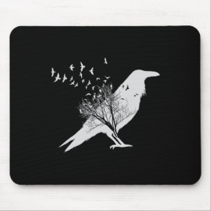 Black Crow Bird Mouse Pad