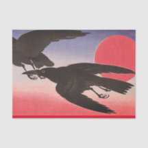 BLACK CROW BLOOD MOON Tissue Paper
