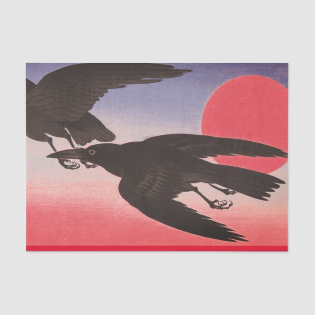 BLACK CROW BLOOD MOON Tissue Paper (Front)