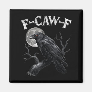 Black Crow Funny Black Bird Moon Gothic Humour Magnet