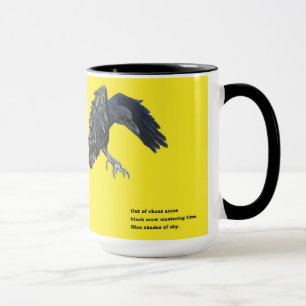 Black Crow & Haiku Illustration Mug