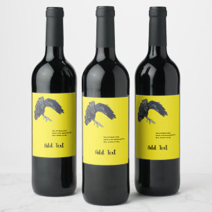 Black Crow & Haiku Personalised Wine Label
