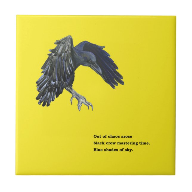 Black Crow & Haiku  Tile (Front)