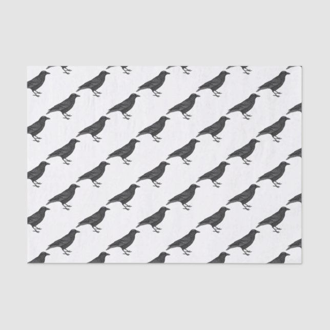 Black Crow Mascot Tissue Paper (Front)