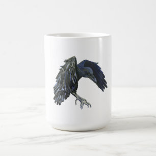 Black Crow Master of Time Illustration Coffee Mug