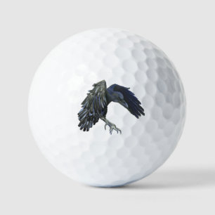 Black Crow Master of Time Illustration Golf Balls