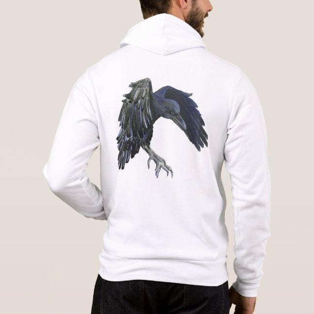 Black Crow Master of Time Illustration Hoodie (Back)