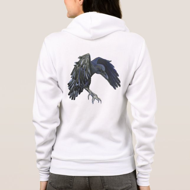 Black Crow Master of Time Illustration Hoodie (Back)