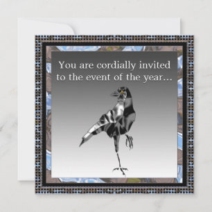 Black Crow Party Invitation