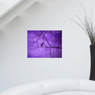 Black Crow Purple Sky Poster