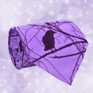 Black Crow Purple Sky Tie
