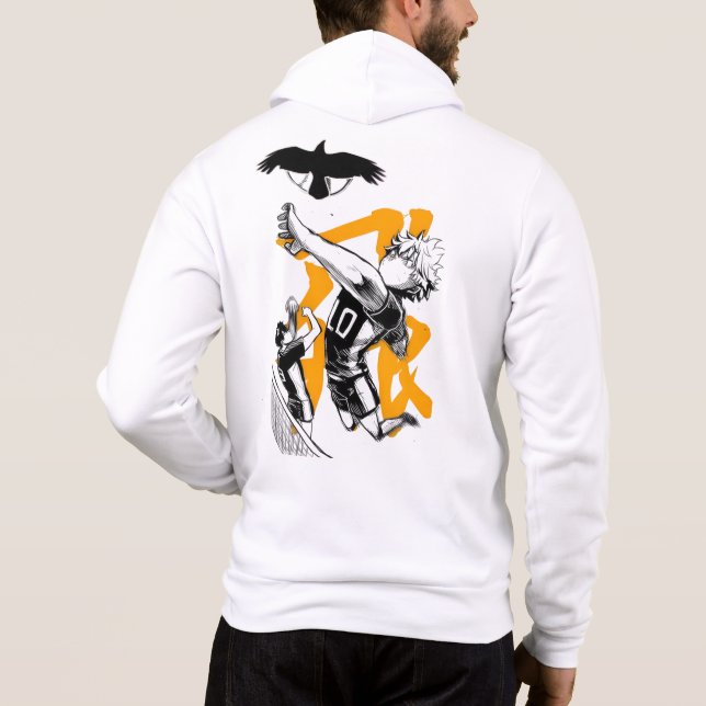 🏐Black Crow Volleyball Hoodie – High Fly Spirit🔥 (Back)