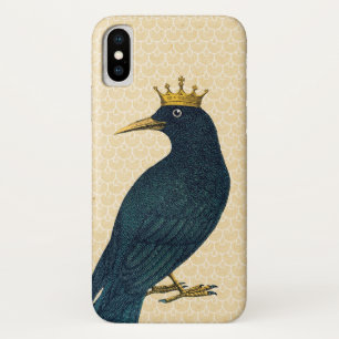 Black Crow Wearing a Gold Crown Case-Mate iPhone Case