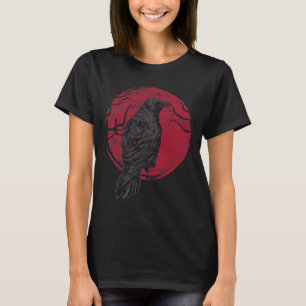 Black Crow Witchcraft Occult Gothic Creepy Hallowe T-Shirt