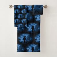 Black Crow with Runes Dark Goth Style