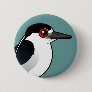 Black-crowned Night Heron 6 Cm Round Badge
