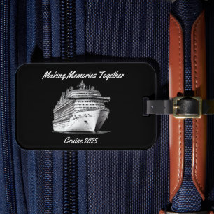 Black Cruise Memories PERSONALIZE Luggage Tag