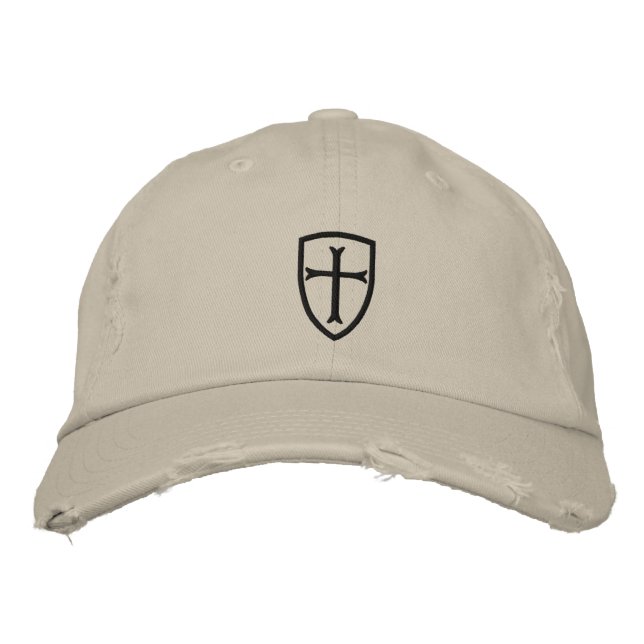 Black Crusader Cross Shield Cap (Front)
