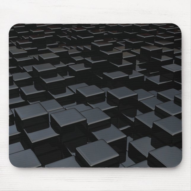 Black cube world mouse pad (Front)