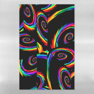 Black Cubic Rainbow Dry  Erase Magnetic Sheet