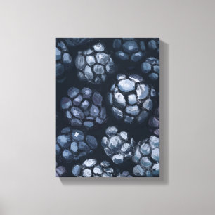 Black Currant Painting - Still-Life Illustration Canvas Print