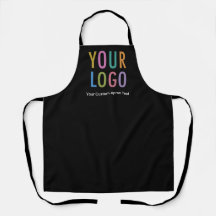 Black Custom Business Apron with Logo Personalised