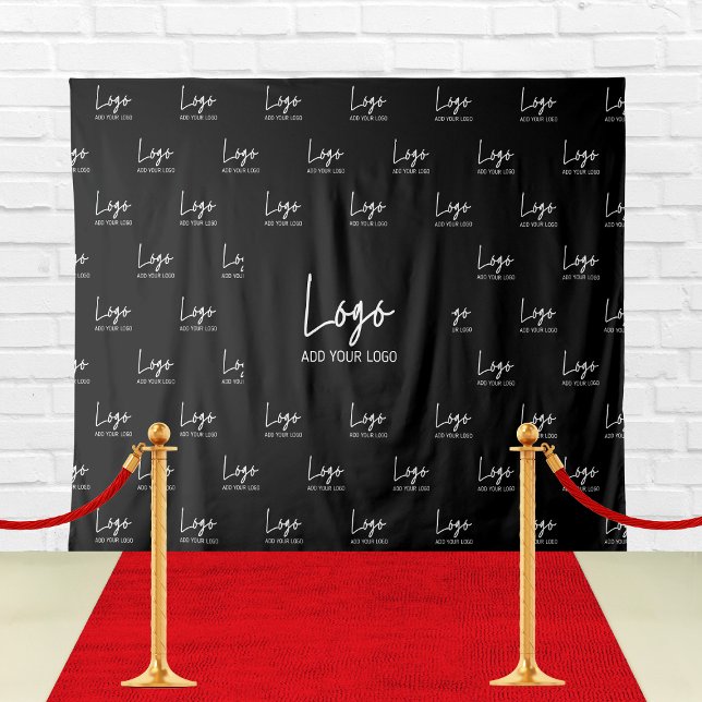 Black Custom Business Logo Step Repeat Backdrop Tapestry (Black Custom Business Logo Step Repeat Backdrop
)