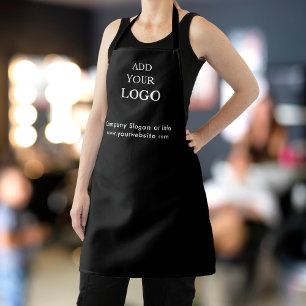 Black Custom Business Personalized Logo  Apron