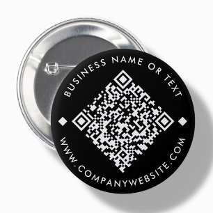Black   Custom Business QR Code Button