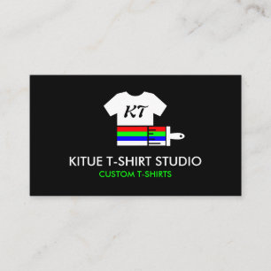 Black Custom Clothing Apparel Store Print Business Card